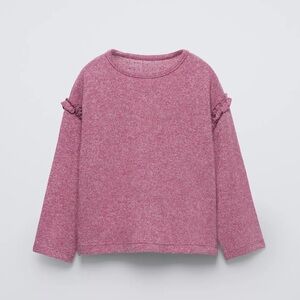 ZARA RUFFLED SOFT TOUCH T-SHIRT